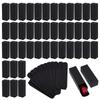 50pcs Paper Folding Packing Boxes Rectangle Black 8.65x2.9x2.9cm