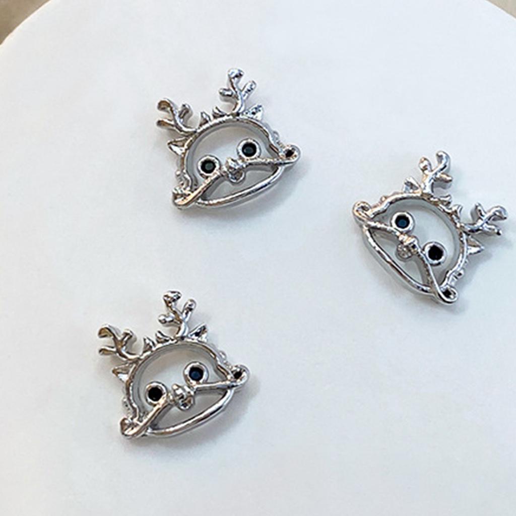 2024 Chinese Inspired Metal Nail Drill Pendant for New Year's Nail Art Add Festive Decoration