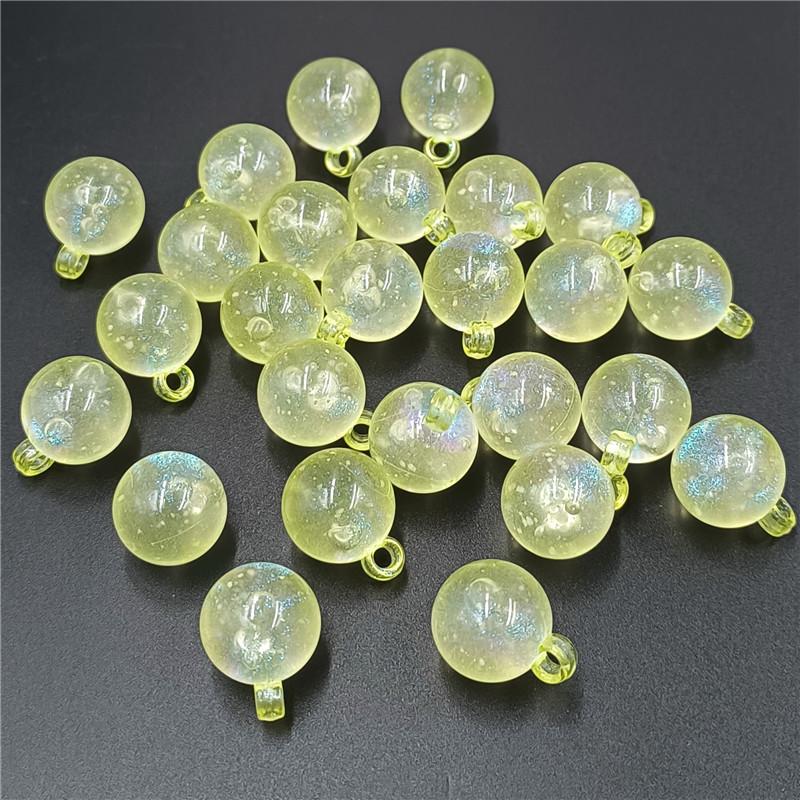 Beads Fine Shimmer Luminous Acrylic Materials DIY Accessories 10Pcs Handmade Round Creative Bubble Bracelet Necklace Making Pendant