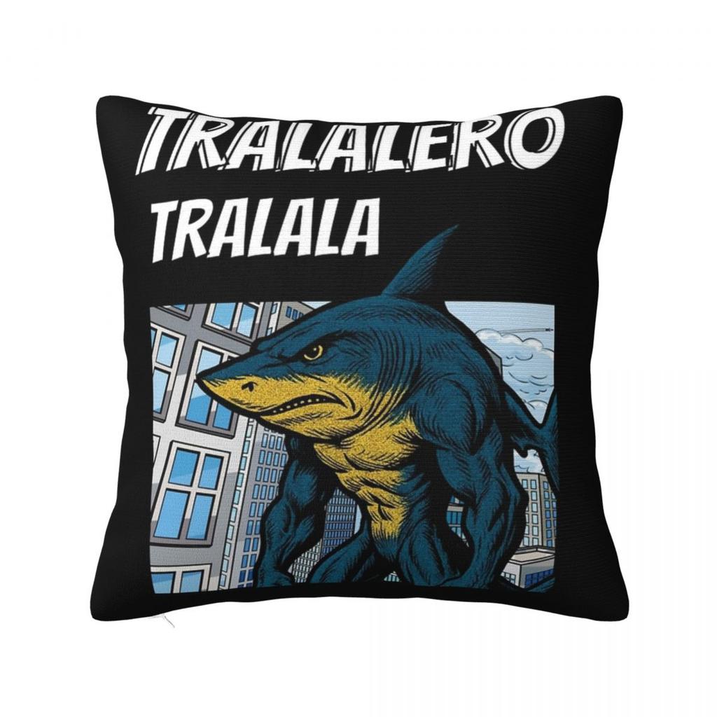 Bombardiro Crocodilo Tralalero Tralala Square Pillow Cases Italian Brainrot Cushion Covers Decorative Pillowcase for Home 18