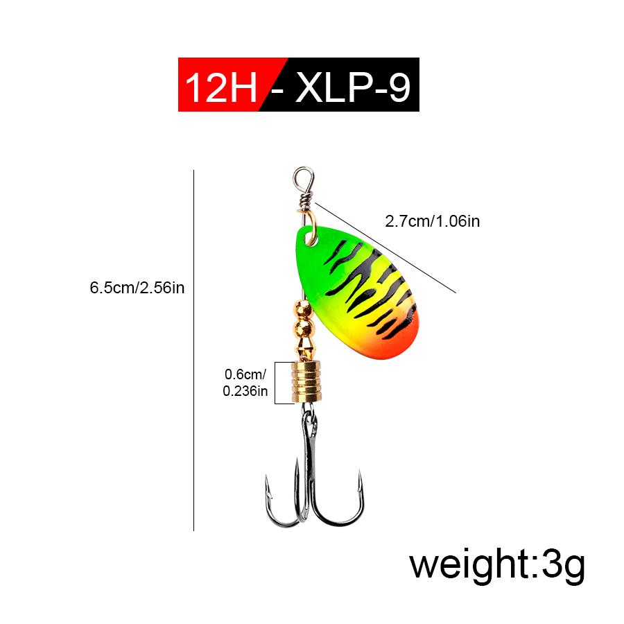 FISH KING Spinner Bait 3,9 г, 4,6 г, 7,4 г, 10,8 г, 15 г, приманки для ложки, металлические приманки для щуки с тройными крючками, искусственная приманка для окуня, рыболовная приманка