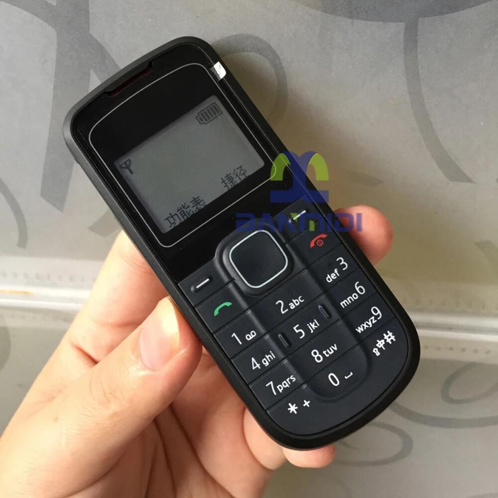 Восстановленный Nokia 1202 Оригинальный Разблокированный 2G GSM 900/1800 Фонарик Клавиатура Мобильный Телефон
