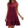 Summer Women's Fashion Versatile Round Neck Sleeveless Dresses