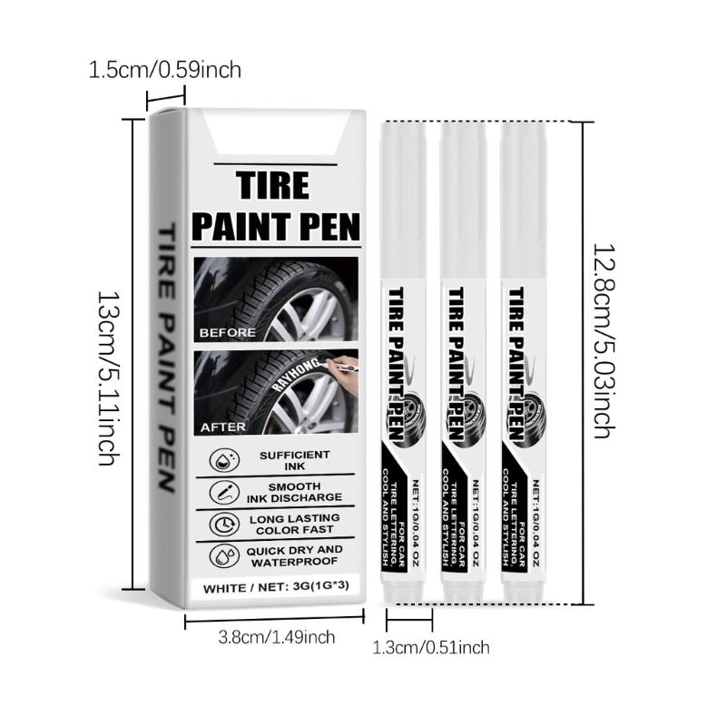 15 шт. Белый маркер для шин, водостойкий, для ремонта царапин на автомобильных шинах, быстросохнущий