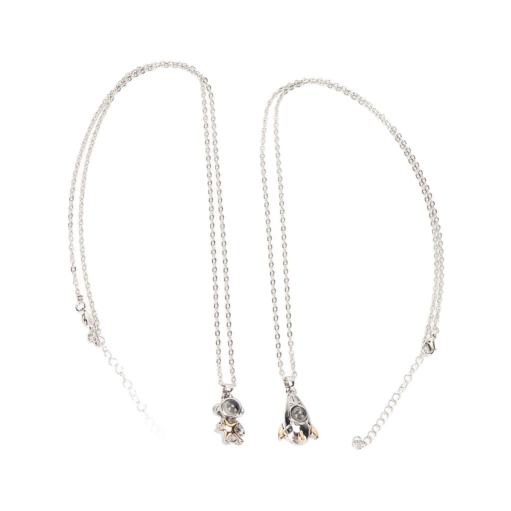 2 шт. Ожерелье для пары астронавтов, Вечеринка, Сплав, Простое, Модное, Элегантное ожерелье, Ювелирный аксессуар, Подарок