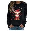 Chirstmas Print Crewneck Sweatshirt Women Fall And Winter Long Sleeve Loose Casual Tee Tops Female Pullover Oversized