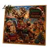 DIY Craft Sets for Adults Xmas Faux Pearl Art Kit Santa Claus Reindeer Painting Handmade Christmas Decorations Sparkling 3D Festive Wall Kit Adults