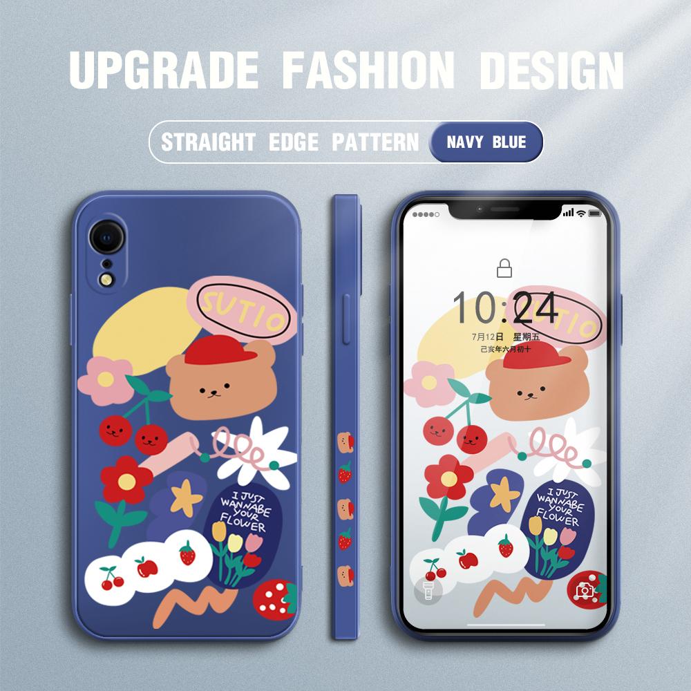 Чехол для телефона с милым мультяшным медведем для Redmi Xiaomi POCO Note 10 Pro 9 9A 9T 10C 8 7 11 Lite 5G X3 M3, мягкий чехол с квадратным краем, полная защита камеры, мягкий чехол из ТПУ