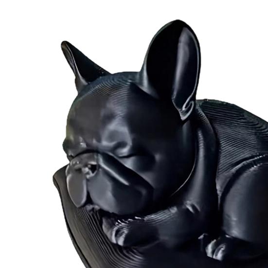 3D-печатная фигурка бульдога, милая статуэтка спящей собаки, коллекционные фигурки животных для автомобиля, декор для офисного стола