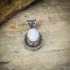 Rainbow Moonstone Gemstone 925 Sterling Silver Jewelry Pendant 1.69" M-199