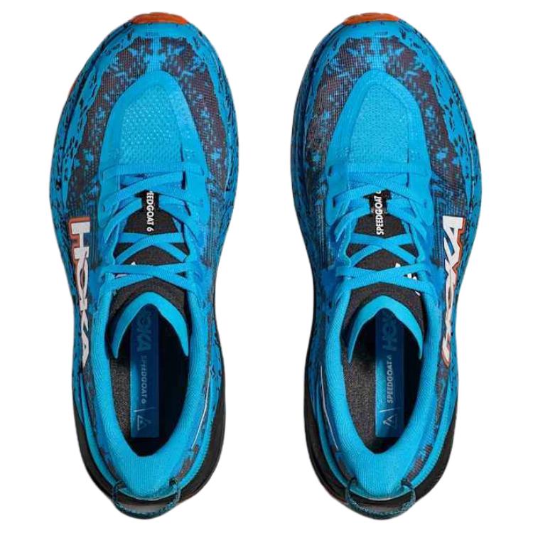 HOKA One One Speedgoat 6 Удобные Мягкие Дышащие Поддерживающие Легкие Кроссовки для Трейлраннинга Мужские Кроссовки Синие 1147791-SWRD