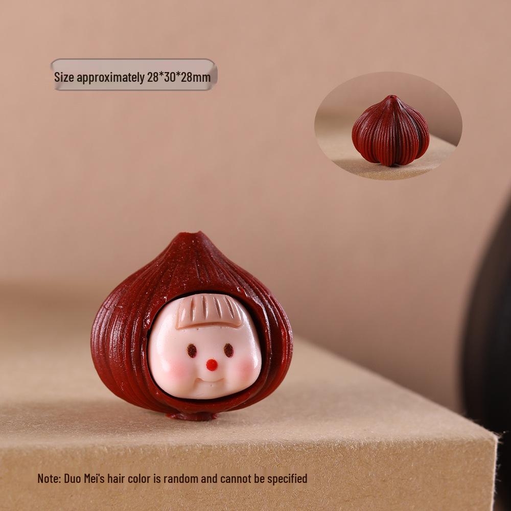 Кулон из палисандра в виде мультяшного каштана, сестры чеснока, из зеленого сандала, цепочка для мобильного телефона