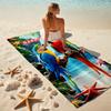 1PC Custom Name Parrot Paradise Beach Scene Beach Towel Highly Absorbent And Sand-Resistant Towel for Swimming, Pool, Yoga, And Travel Lightweight