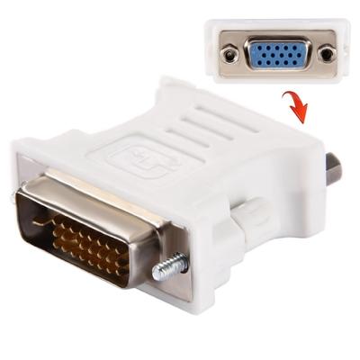 Адаптер DVI 24+1-контактный штекер на VGA 15-контактный гнездовой разъем(белый)