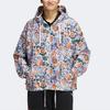 adidas Оригинальные трикотажные куртки COL AOP Белый Оранжевый Фиолетовый Унисекс HR6438