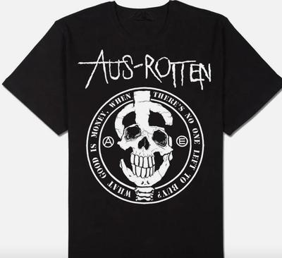 Aus-Rotten Тяжелый Хлопок Черный Все Размеры Унисекс Классическая Рубашка
