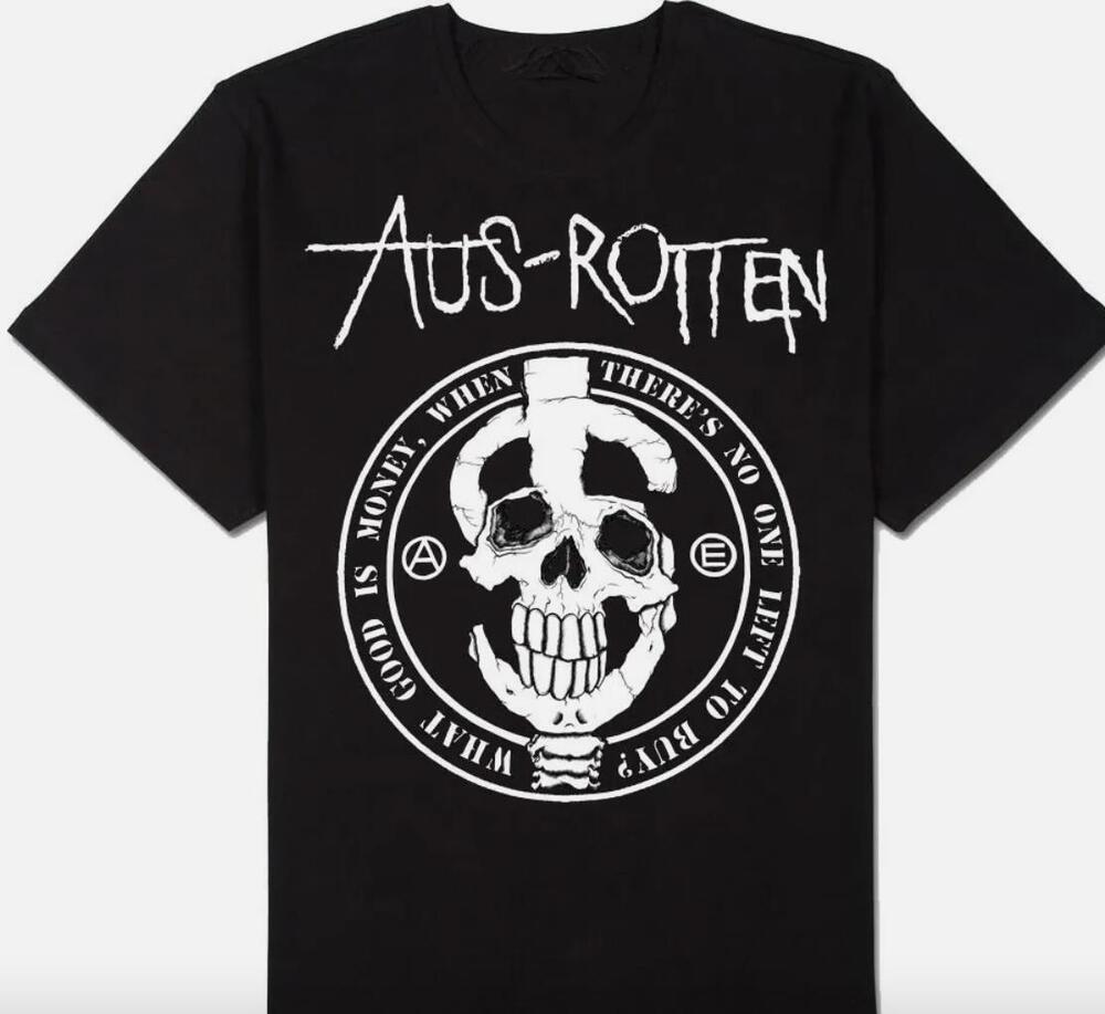 Aus-Rotten Тяжелый Хлопок Черный Все Размеры Унисекс Классическая Рубашка
