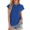 Women's Spring and Summer New Solid Color Round Neck Loose Short-sleeved T-shirt Top