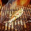 Foldable BBQ Basket Kamado Bbq Accessories Portable Dog Sling Water Gun Stainless Steel Removable Handle Steak Grill Barbecue