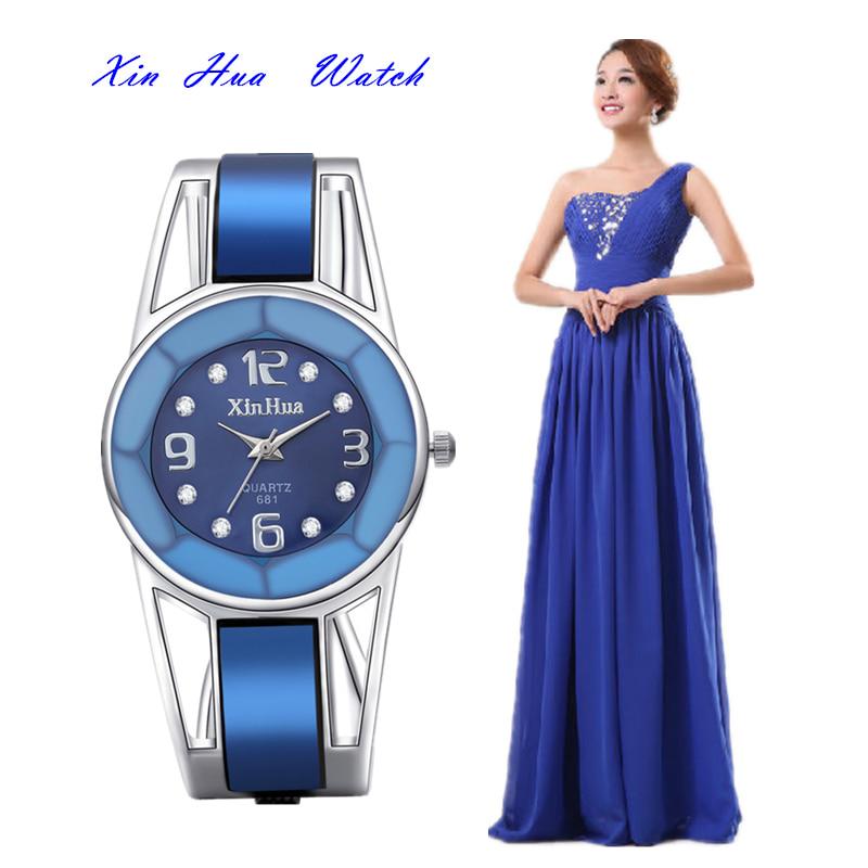 Women Watch Fashion Bangle Elegant Stainless Steel Quartz Ladies Watches Major Wristwatch Clock