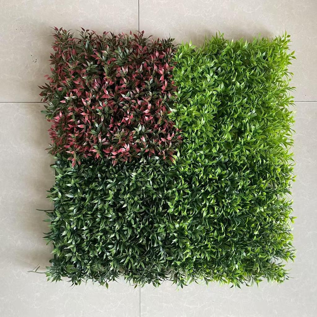 50×50cm Artificial Green Plant Wall - Plastic Vertical Garden, Fake Flower Wall, Synthetic Turf Background
