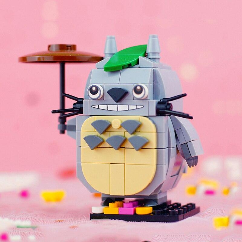 LOZ 1463 аниме «Мой сосед Тоторо», кошка, животное, домашнее животное, зонтик, 3D модель, мини-блоки «сделай сам», кирпичи, строительная игрушка без коробки