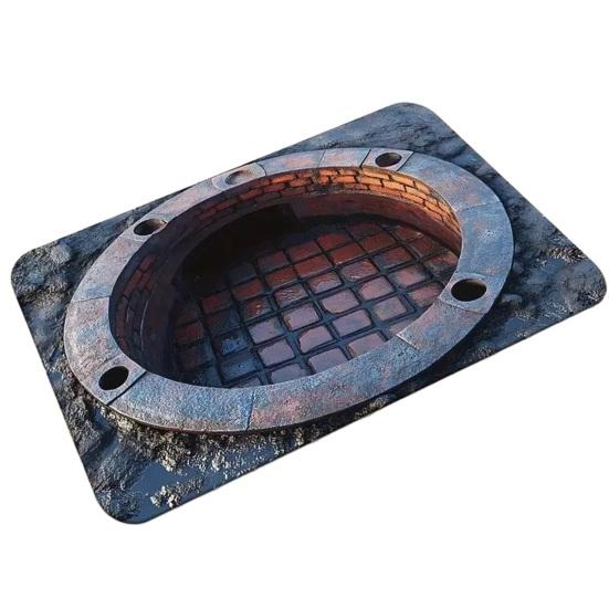 3D Optical Illusion Floor Mat Non-Slip Vision Rug with Stunning 3D Visual Effect Design Area Rug for Living Room Bedroom Hallway Easy Care Carpet