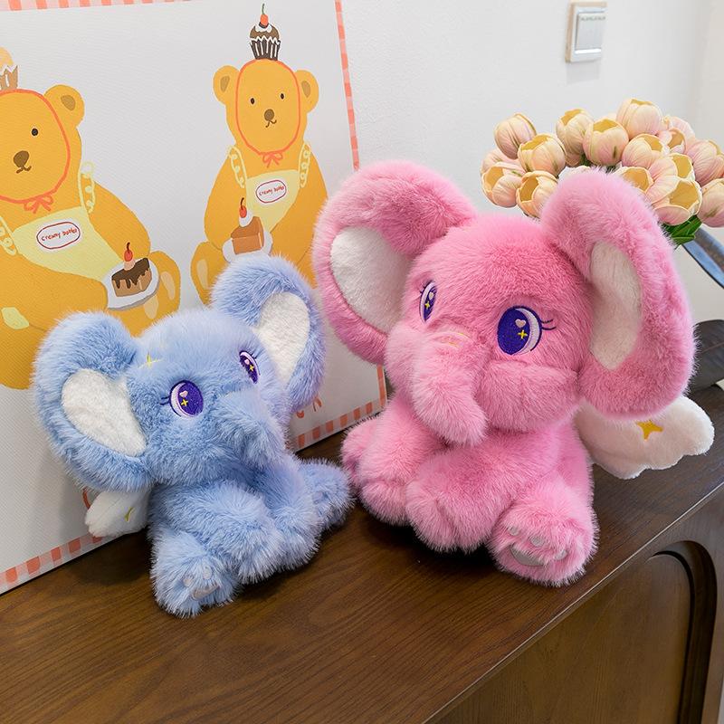 Новые крылья ангела Милая кукла-слоненок Плюшевая игрушка для девочек Детей Успокаивающая кукла Кукольные подарки