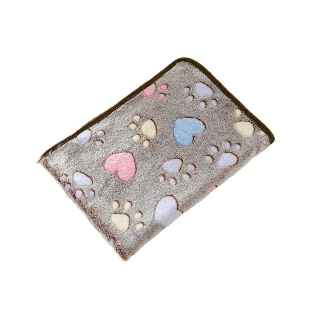 Теплый чехол для коврика для питомца с рисунком из мультфильма, флисовое одеяло для кошек и собак, зимнее одеяло для щенков и котят