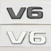 3D ABS Car Letters Logo V6 Badge Sticker Rear Trunk Emblem Decals For Mercedes Benz GLE ML SLK Class W204 C280 Auto Accessories