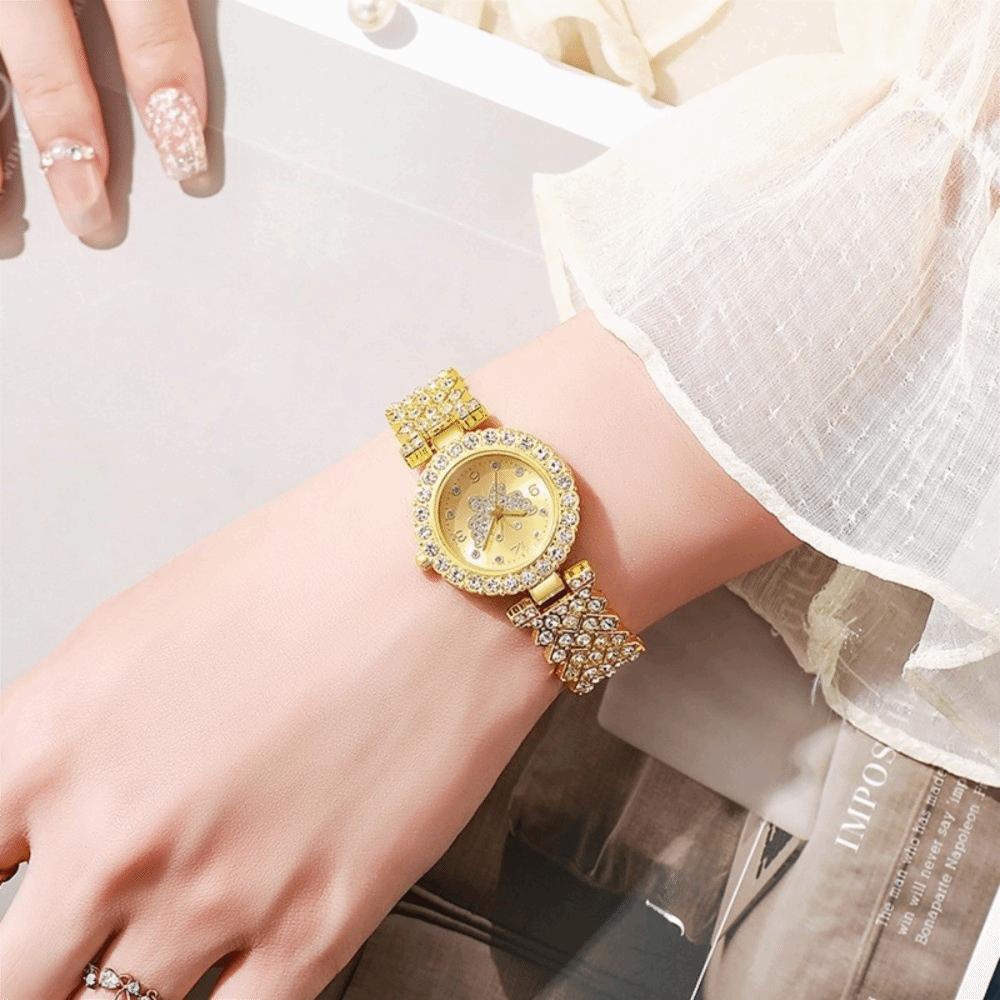 Diamond Decoration Diamond Watch Butterfly Surface Design Butterfly Surface Watch For Women