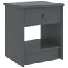 VidaXL Bedside Table Dark Grey 35x30x40 Cm Solid Pine Wood