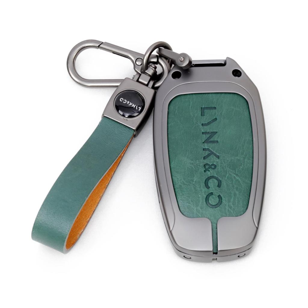 Новый чехол для ключей из натуральной кожи и сплава для моделей Lynk & Co 01, 03, 05, 06