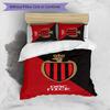 OGC Nice FC Printed 3PCS Bedding Set Breathable Duvet Cover with Pillowcases Decorative Bed Linen for Bedroom Home