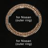 Bling Car Steering Wheel Diamond Emblem Decal Decoration Cover DIY Sticker Car Accessories for NISSAN Maxima,Altima,Sentra,Rogue