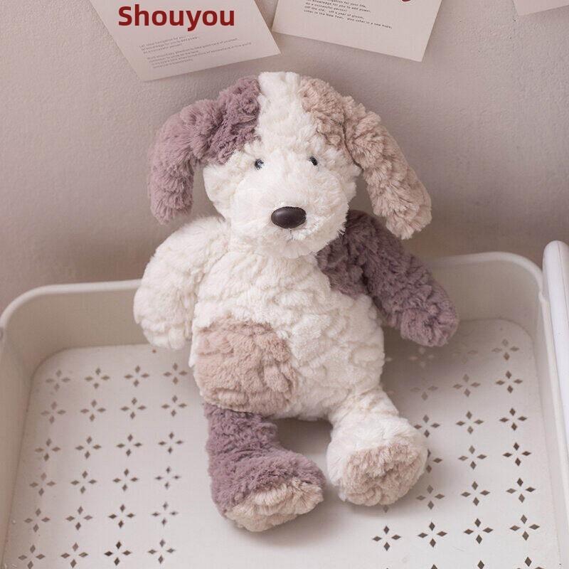 Dog Long Fur Plush Doll Pp Cotton Filled Cuddle Toy For Kids And Gifts Birthday