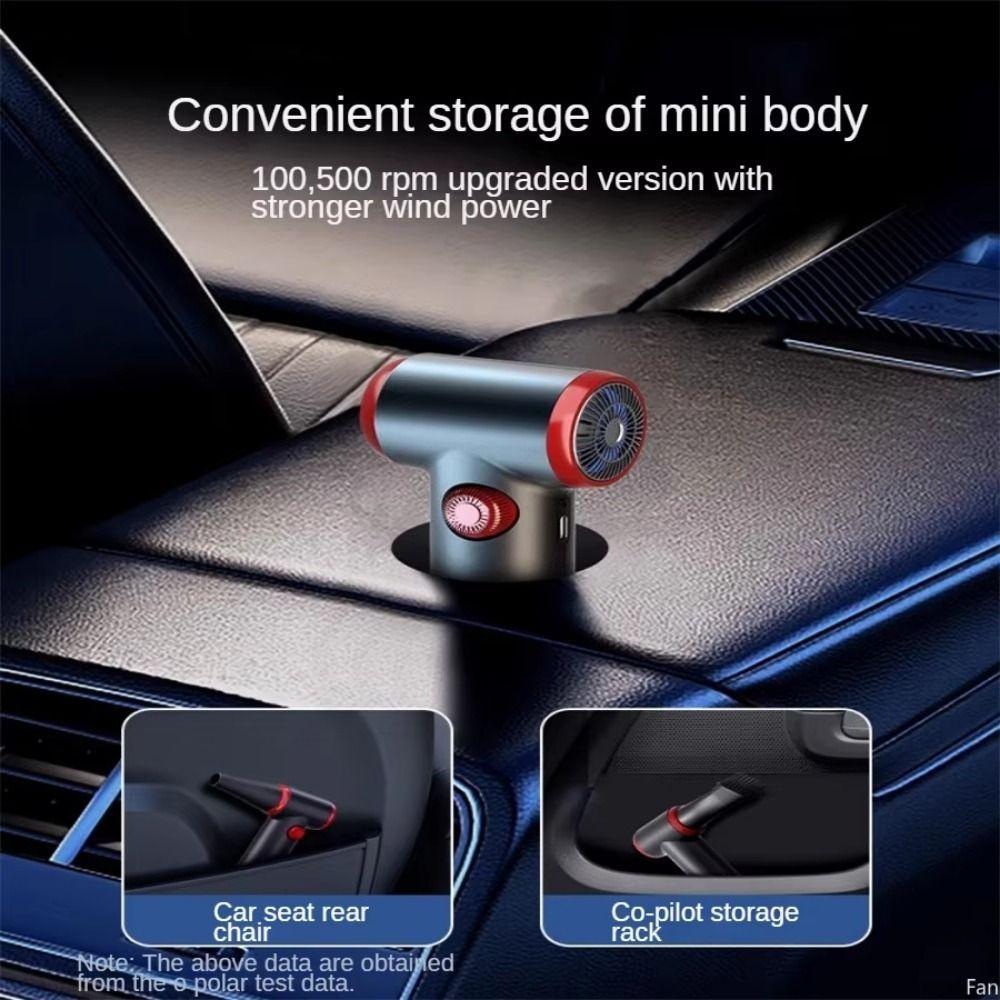 Мини-инструмент для удаления пыли с LED-подсветкой, 100500 об/мин, ручной электрический воздуходув, для чистки автомобиля