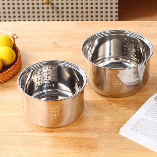 Rice Cooker Inner Pot Replacement Stainless Steel High Volume Cooker Liner Cooker Inner Pot for Steaming