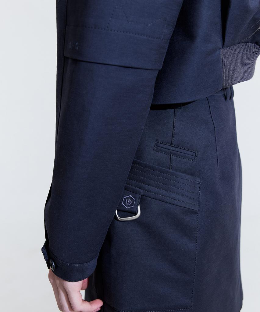 Bundercammer Cotton Cargo Mini Skirt_Charcoal