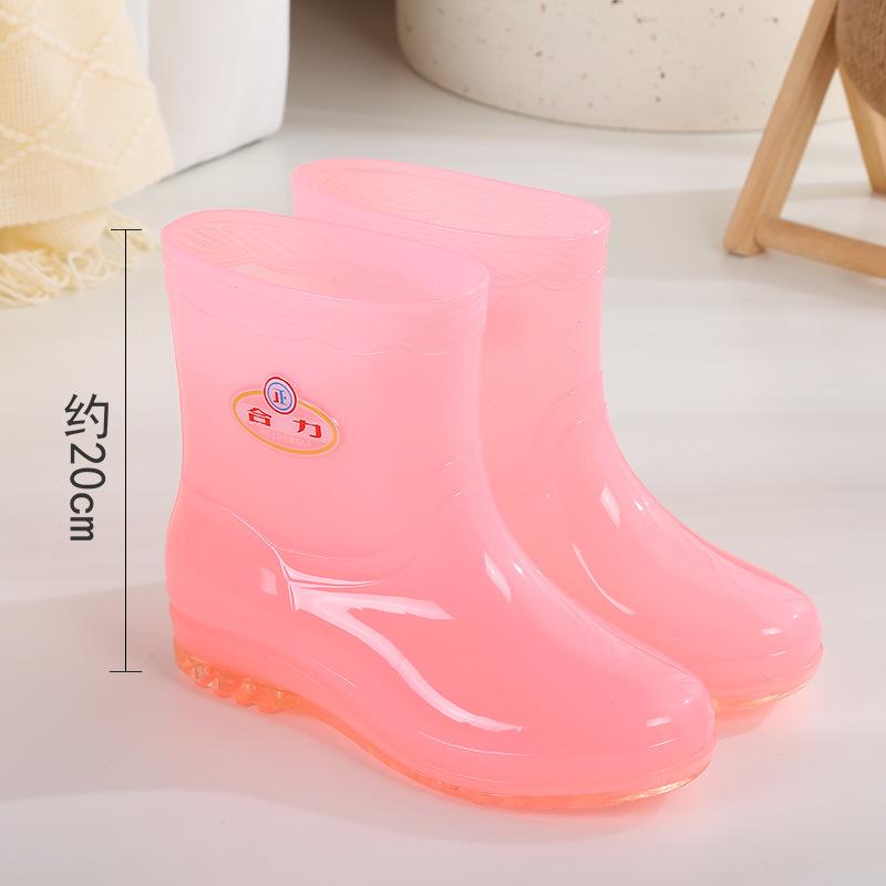 Длинные резиновые сапоги женские модные дождевые туфли женские взрослые без подкладки с высоким голенищем водонепроницаемые туфли быстросохнущие резиновые туфли лето