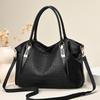 2025 New Soft Leather Large-capacity Ladies Handbag Retro Style Solid Color Crocodile Shoulder Bag Temperament Joker Crossbody Bag