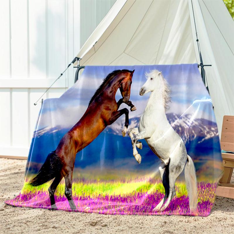 1pc wolf pattern blanket, all season lightweight home office outdoor nap multifunctional blanket