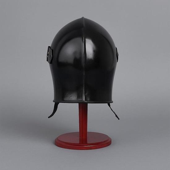 Средневековый шлем барбют с забралом  Доспехи из стали 16 калибра Шлем рыцаря-крестоносца  LARP, SCA  Готов для косплея  Готический шлем барбют