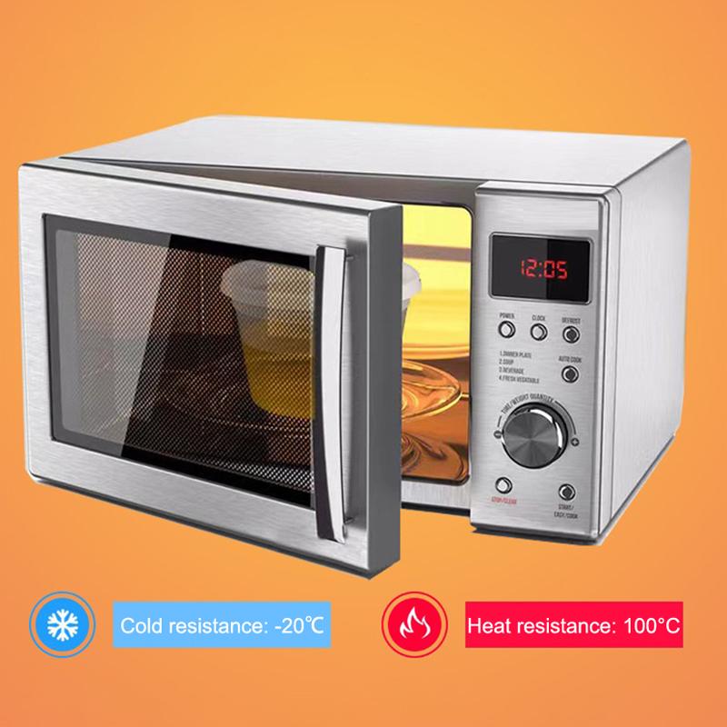 10 шт., контейнер для хранения продуктов с крышкой, прозрачный, пищевой, без BPA, морозильник, подходит для использования в микроволновой печи, для приготовления блюд, деликатесов, еды на вынос, упаковочный контейнер