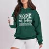 90s Clothes Women's Casual Kangaroo Pocket Hoodies Graphic Vintage Hooded Fuuny NOPE Not Today Letter Print Sweatshirt Pullovers