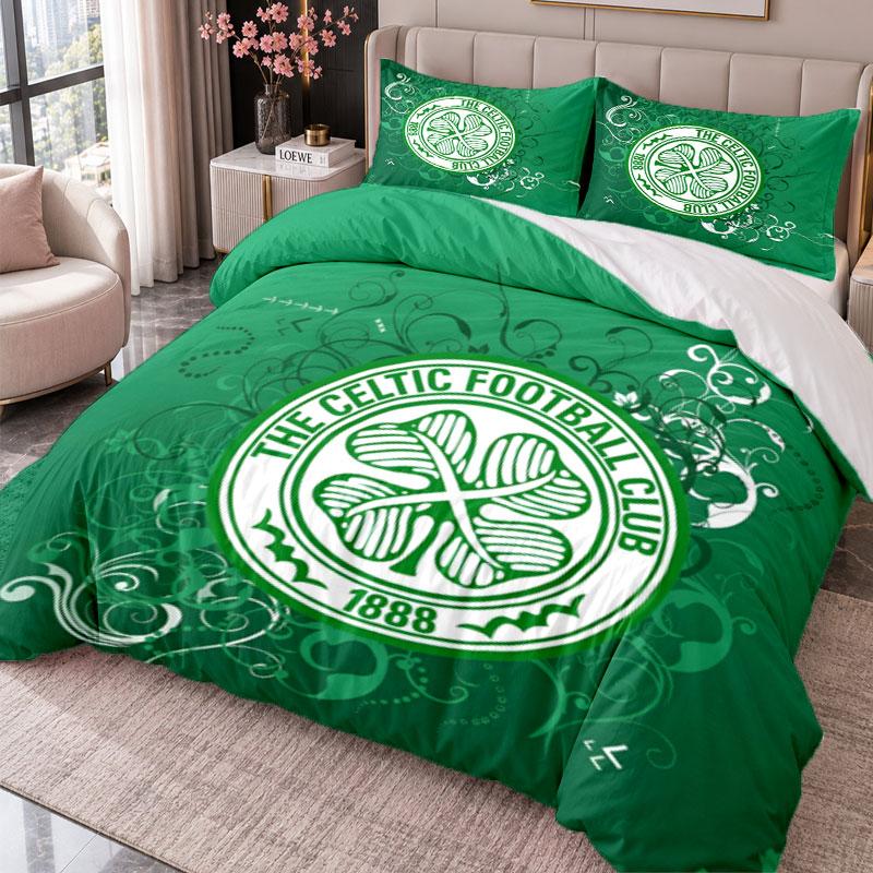 Celtic FC 3Pcs Bedding Set Duvet Cover With Two Pillowcases For Bedroom Home Decoration
