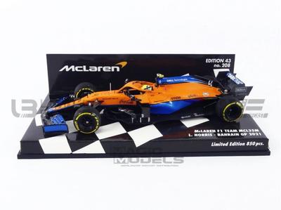 Minichamps Команда McLaren F1 MCL35M 2021 Гран-при Бахрейна Норрис 1/43 #4 Л.