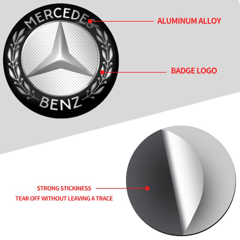 Car Sticker 4Pcs 56mm Aluminum Emblem Car Wheel Center Hub Caps Sticker for Mercedes Benz B/C/E/S Class A Class C200L GLC GLK Ne