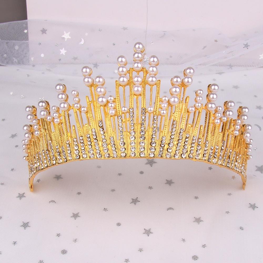 Европейский сплав невесты бриллиантовая жемчужная корона тиара Корона Феникс аксессуары для волос горный хрусталь изюминка