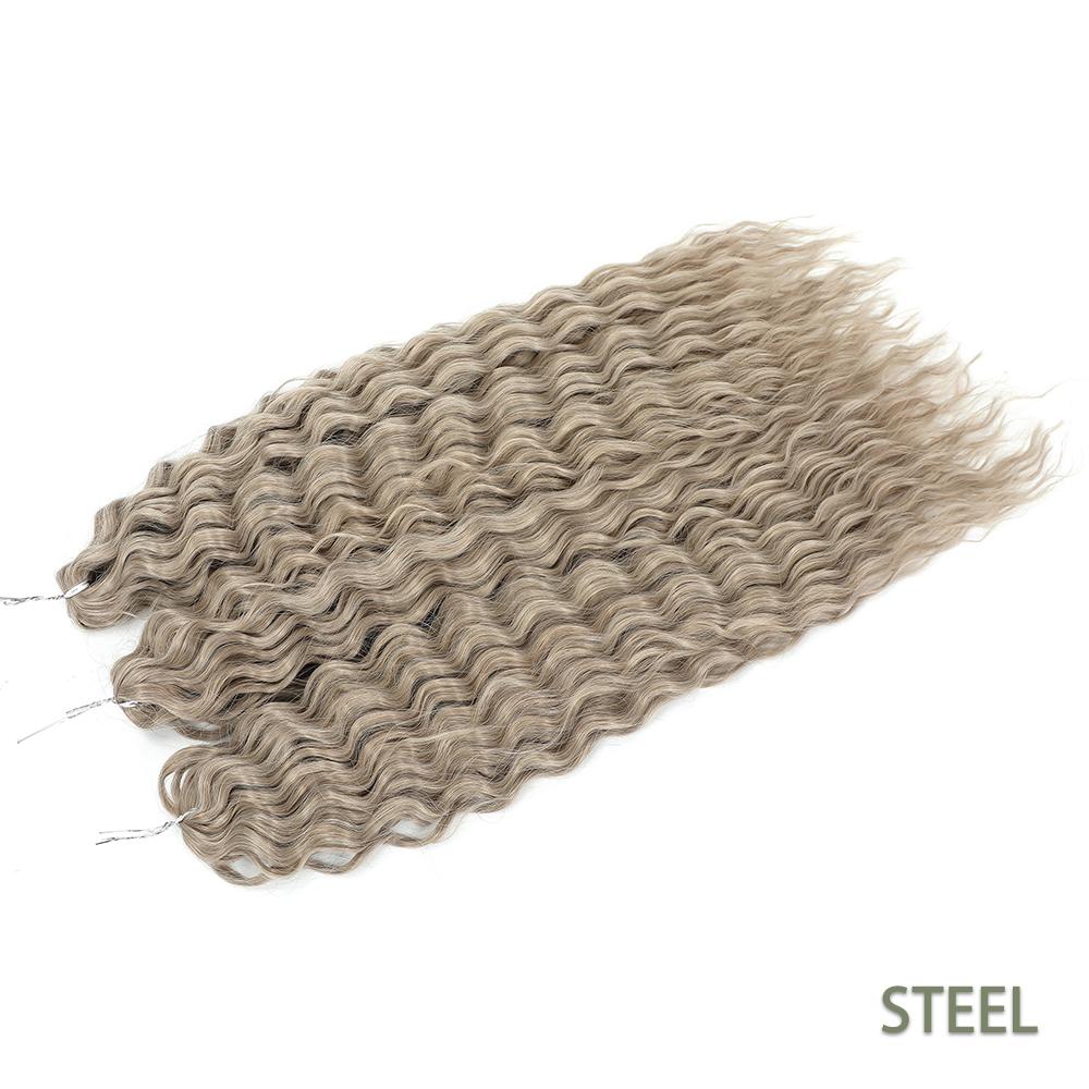 For Twist Crochet Synthetic High-Temp Machine Double Weft 22 Inches 300g 3Pcs/Lot#1B #4 BUG2 Water Wave Extensions Braid